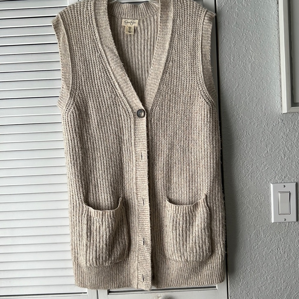 Jessica Simpson Beige Knit Vest